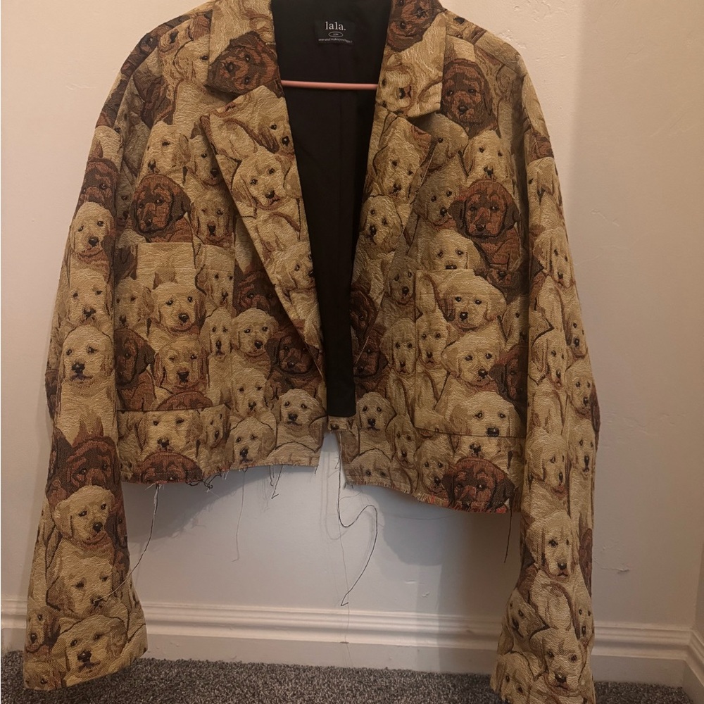 Dressed in LALA Puppy Print Jacket missing LaLa patch - Picture 3 of 6